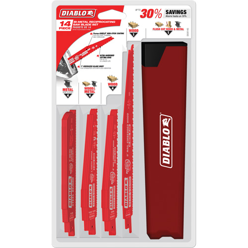 Nail-Embedded Wood & Metal Demo Reciprocating Saw Blade Set Equipment World