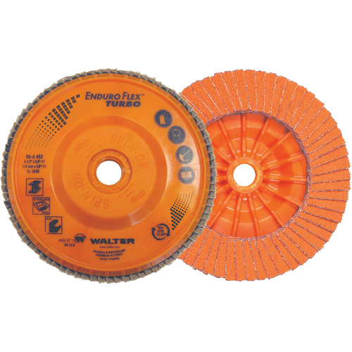 Enduro-Flex Turbo Flap Disc, 4-1/2" x 5/8"-11, 36/60 Grit Equipment World