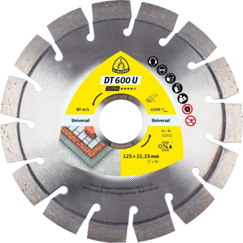 DT 600 U Supra Large Diamond Cutting Blades Equipment World