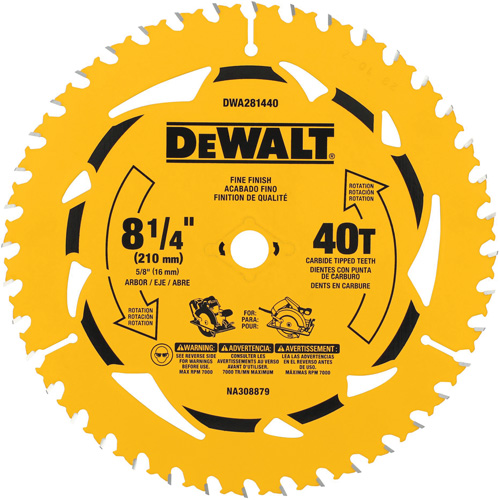 Cross Cutting Circular Saw Blade, 8-1/4", 40 Teeth, Wood Use Equipment World