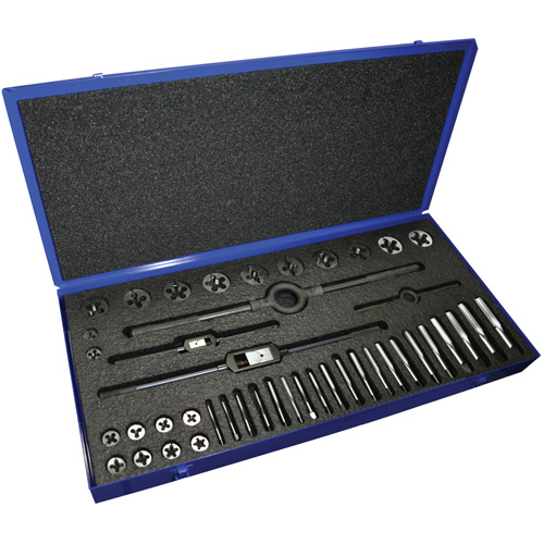 T6 High Speed Steel Tap & Carbon Die Set, 44 Pieces Equipment World
