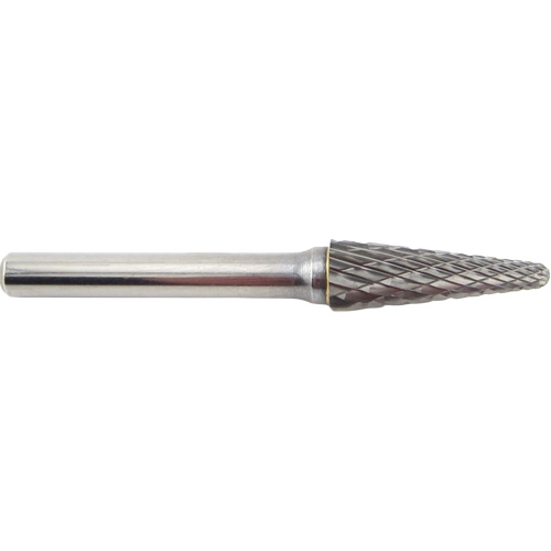 Taper Shape Carbide Shipyard Bur, 3/8" Dia., 1/4" Shank, 1-1/16" Depth of Cut Equipment World
