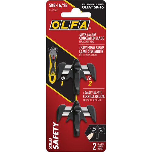 Quick-Change Concealed Blade Replacement Heads, Single Style Equipment World