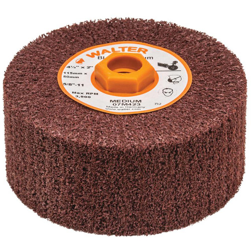 Blendex Surface Conditioning Drum, 4-1/2" Dia. x 2" W, 5/8"-11 Arbor, Medium Grit Equipment World
