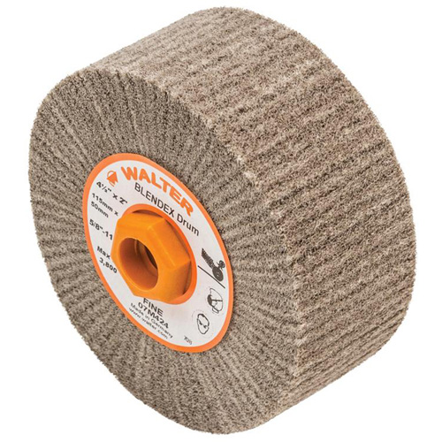 Blendex Surface Conditioning Drum, 4-1/2" Dia. x 2" W, 5/8"-11 Arbor, Fine Grit Equipment World