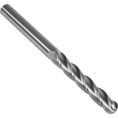 S147 30° Extra Long Ball Nose End Mill, 1/2" Dia., 6" L, 4 Flutes, 1/2" Shank, Carbide Equipment World
