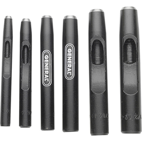 Jeu de poinçons creux en acier, 6 morcea Equipment World