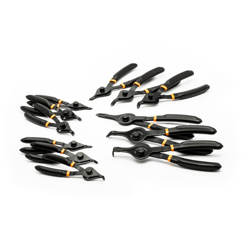 12-Piece Fixed Tip Convertible Snap Ring Plier Set Equipment World