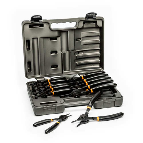 12-Piece Fixed Tip Convertible Snap Ring Plier Set Equipment World
