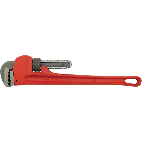 Pipe Wrench, 2-1/2" Jaw Capacity, 18" Long, Powder Coated Finish, None Handle Equipment World