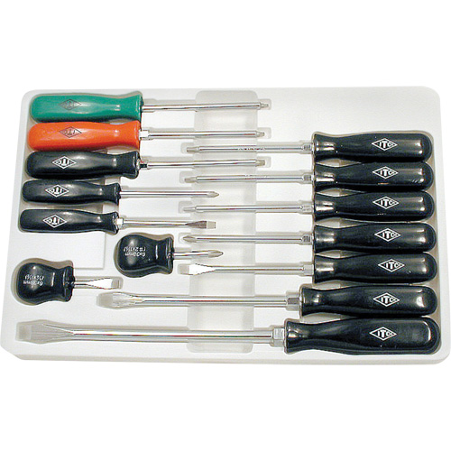 ISD-14 ITC&reg; Professional ABS Handle Screwdriver Set, 14 Pcs., Magnetic Equipment World