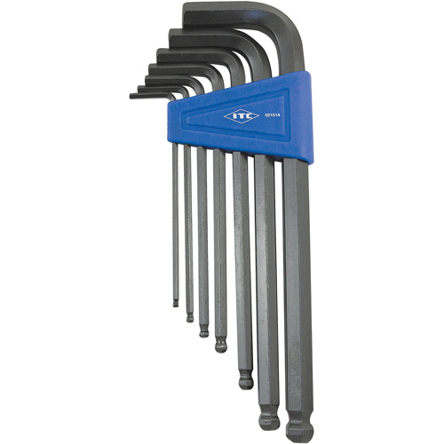 Ball Nose Hex Key Set, 7 Pcs., Metric Equipment World