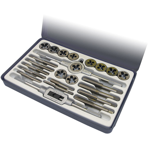 SAE Alloy Tap and Die Set, 24 Pieces Equipment World