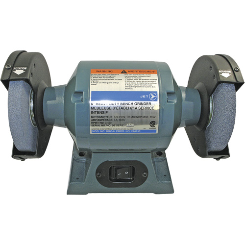 Meuleuse d'&eacute;tabli robuste BGC-6, Dia de roue 6", 1/3 CV Equipment World