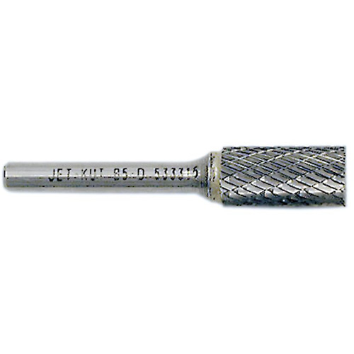 JET-KUT Cylindrical Shape Burr with End Cut, 1/4" Dia., 1/4" Shank, 5/8" Depth of Cut Equipment World