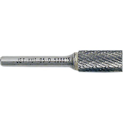 End-Cut Cylindrical Burr, 5/8" Dia., 1/4" Shank, 1" Depth of Cut Equipment World