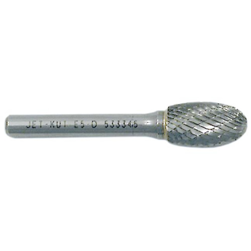 Oval Shape Bur, 1/2" Dia., 1/4" Shank, 7/8" Depth of Cut Equipment World