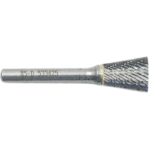 Inverted Cone Shape Burr, 3/8" Dia., 1/4" Shank, 3/8" Depth of Cut Equipment World