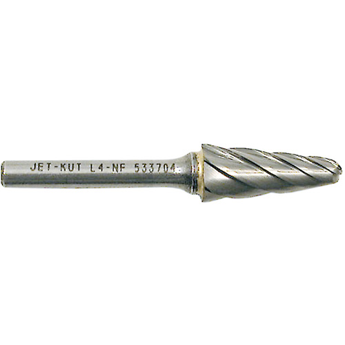 L4-NF 1/4" Taper Shape Bur for Aluminum/Non-ferrous Materials, 1/2" Dia. Equipment World