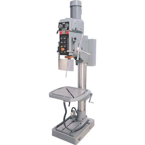 Variable Speed Gearhead Drill Presses, 5/8" Chuck, 2 Speed(s), 22" W x 22" L, #4 Morse Equipment World
