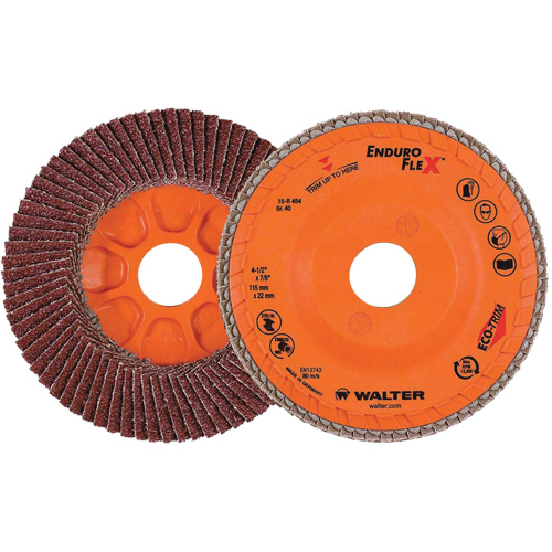 Enduro-Flex Flap Disc, 4-1/2" x 7/8", Type 27, 40 Grit, Zirconia Alumina Equipment World