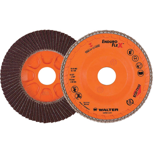 Enduro-Flex Flap Disc, 4-1/2" x 7/8", Type 27, 120 Grit, Zirconia Alumina Equipment World