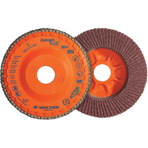 Enduro-Flex Stainless Flap Disc, 5" x 5", Type 27, 80 Grit, Zirconia Alumina Equipment World