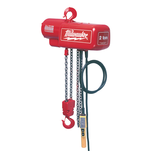 Electric Chain Hoist, 20' Lift, 2000 lbs. (1 tons) Capacity, 16 FPM Equipment World