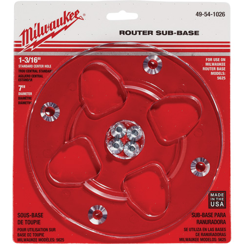 Clear 7" Diameter 1-3/16" Center Hole Sub-Base Equipment World