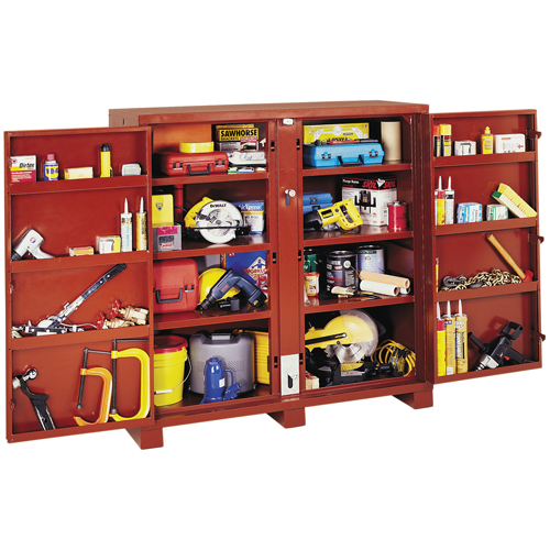 Jobsite Shelf Cabinet, Steel, 47.5 Cubic Feet, Red Equipment World