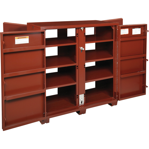 Jobsite Shelf Cabinet, Steel, 63.7 Cubic Feet, Red Equipment World