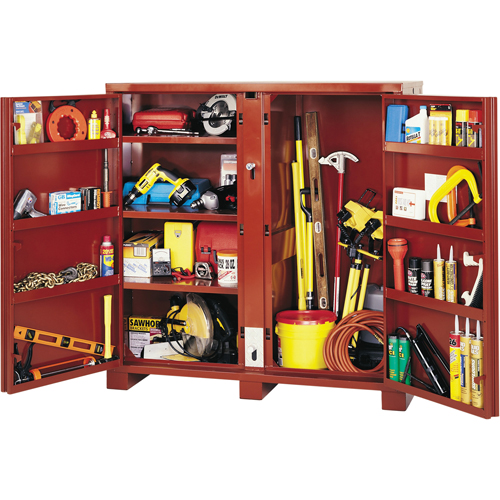 Armoire &agrave; tablettes Jobsite, Acier, 47,5 pi³, Rouge Equipment World