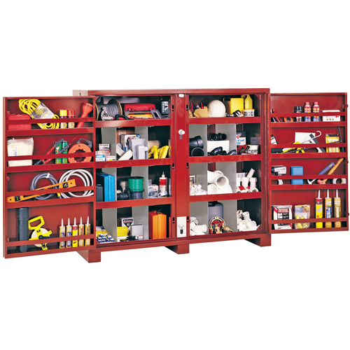 Armoire &agrave; tablettes Jobsite, Acier, 49 pi³, Rouge Equipment World