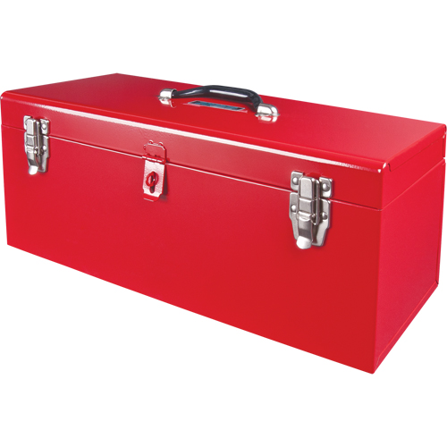 ATB100 Portable Tool Box with Metal Tool Tray, 8-3/4" D x 21" W x 9" H, Red Equipment World