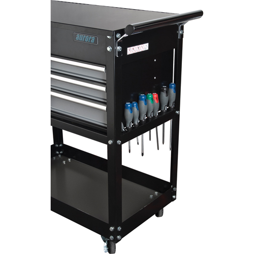 Utility Cart, 4 Drawers, 18" L x 33" W x 39" H, Black Equipment World