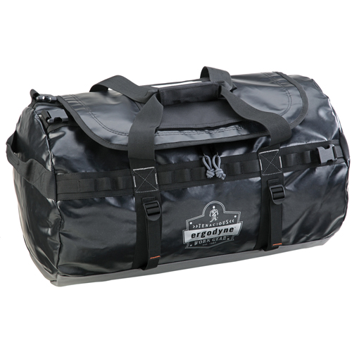 Water Resistant Duffel Bags, Vinyl, 1 Pockets, Black Equipment World