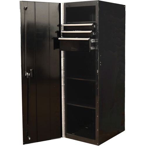RX Series Side Cabinet, 3 Drawers, 19" W x 25" D x 61" H, Black Equipment World