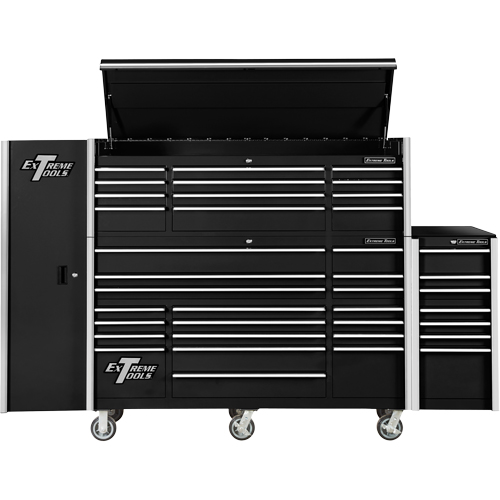 RX Series Side Cabinet, 3 Drawers, 19" W x 25" D x 61" H, Black Equipment World