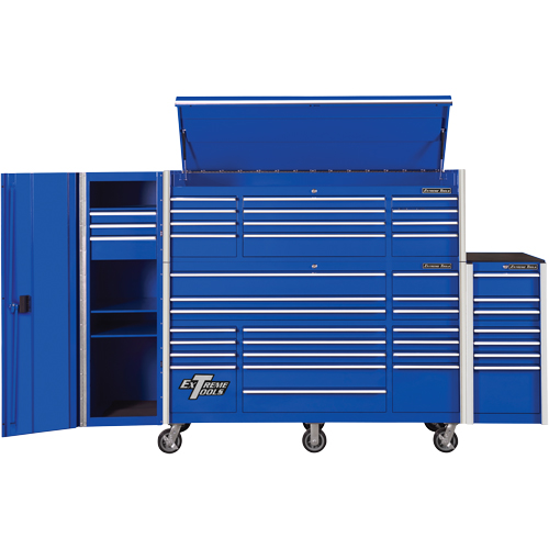 RX Series Side Cabinet, 3 Drawers, 19" W x 25" D x 61" H, Blue Equipment World