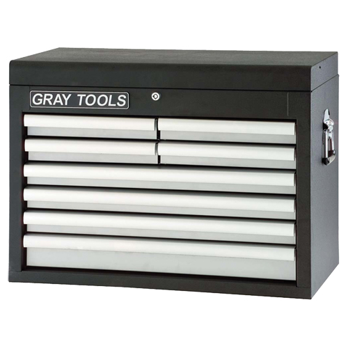 Top Chest - 8 Drawers, 26" W, 8 Drawers, Black Equipment World