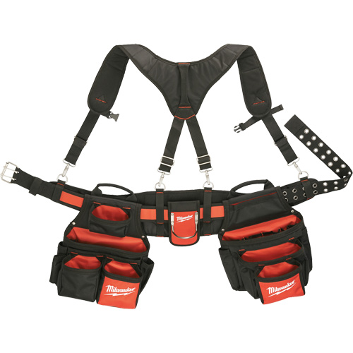 Contractor Work Belt With  Suspension Rig, Nylon, Black Equipment World