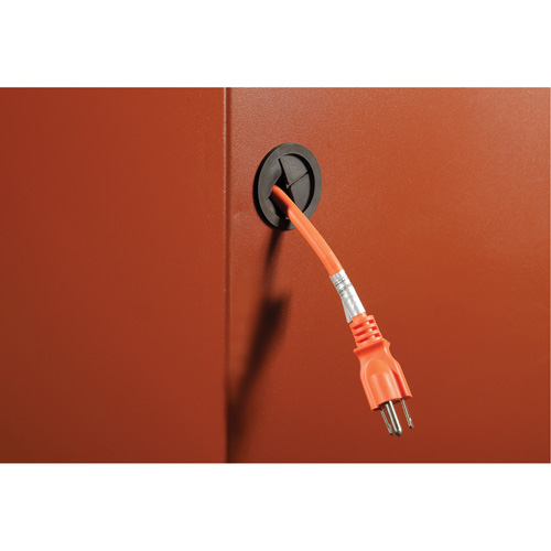 Coffre de chantier et surface de travail sur le terrain, 33" la x 63" p x 80" h, Acier, Rouge Equipment World