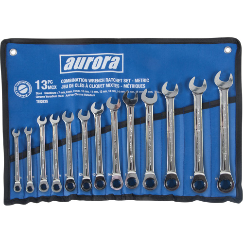 Fixed Head Wrench Set, Combination, 13 Pieces, Metric Equipment World