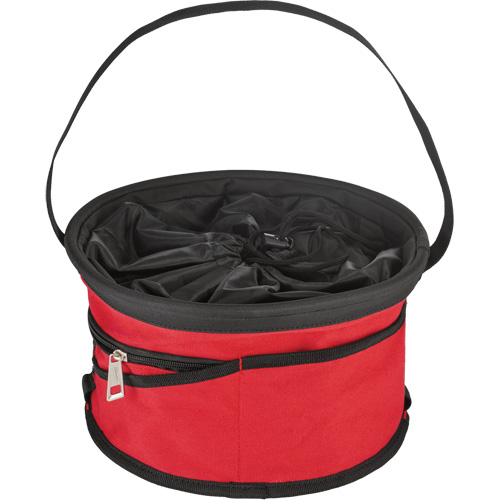 Sac range-tout style parachute, 11-4/5" lo x 11-4/5" la x 11" h, Nylon, Noir/Rouge Equipment World