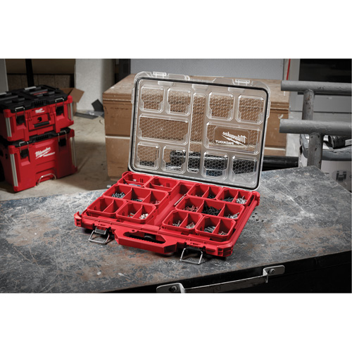 Packout Low-Profile Organizer, 19-3/4" x 16-2/5" x 2-1/2", Black/Red Equipment World