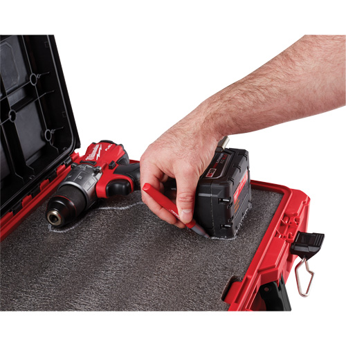 Packout Tool Case with Customizable Insert, 20-7/10" x 15-1/5" x 6-1/5", Black/Red Equipment World