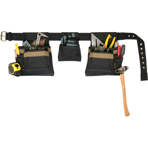 Deluxe Tool Belt Combo, Polyester, Black Equipment World