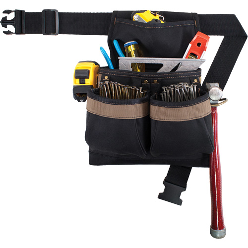 Small Deluxe Tool Belt, Polyester, Black Equipment World