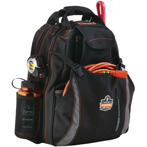 Arsenal&reg; 5843 Tool Backpack, 13-1/2" L x 8-1/2" W, Black, Polyester Equipment World
