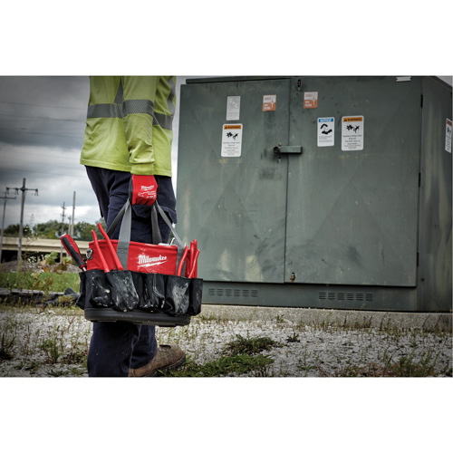 Utility Oval Bag, Ballistic Nylon, 24 Pockets, Black/Red Equipment World